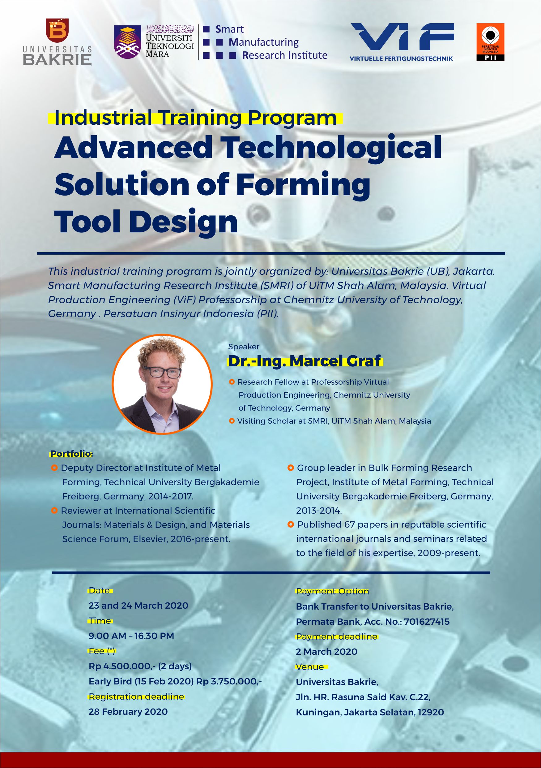 Industrial Training Program: “Advanced Technological Solution of Forming Tool Design
